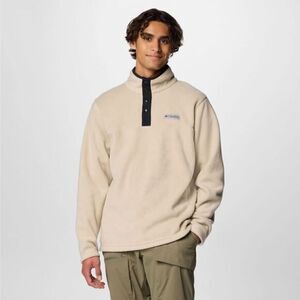 Columbia XL Beige Blue Trim Mountain Men's Pullover